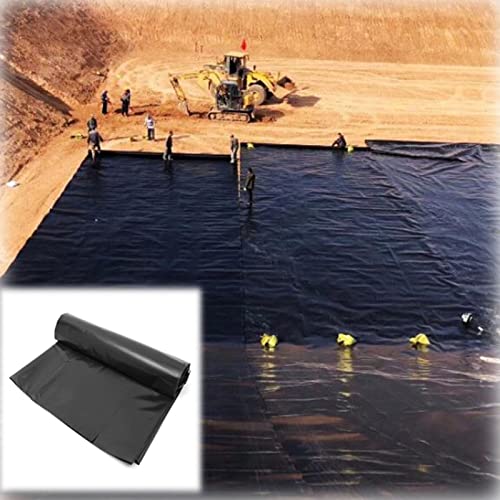 Olivy HDPE-Gummi Teichfolie 0,12mm 2x2m 3x2.5m 3.375x4.0m 6x5m Koi-Teichmembran Witterungsbeständig, Gartenteichfolie, für Fischteiche, Wasserspiele, Bachläufe, Wasserfälle Und Wassergärten Cover