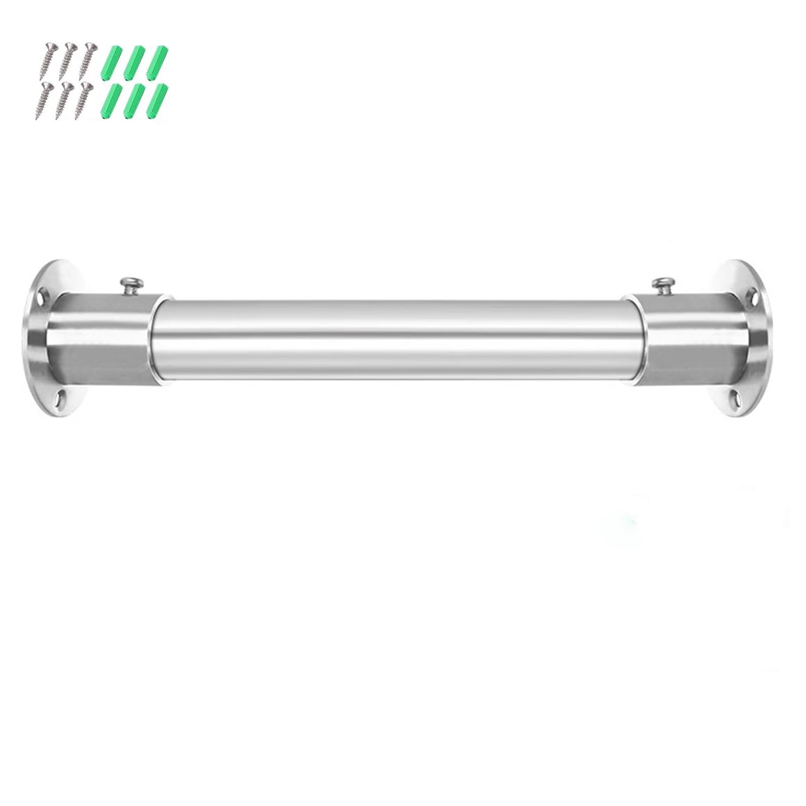 Rail de garde-robe en métal argent 180 cm LWX contre l'affaissement des cintres