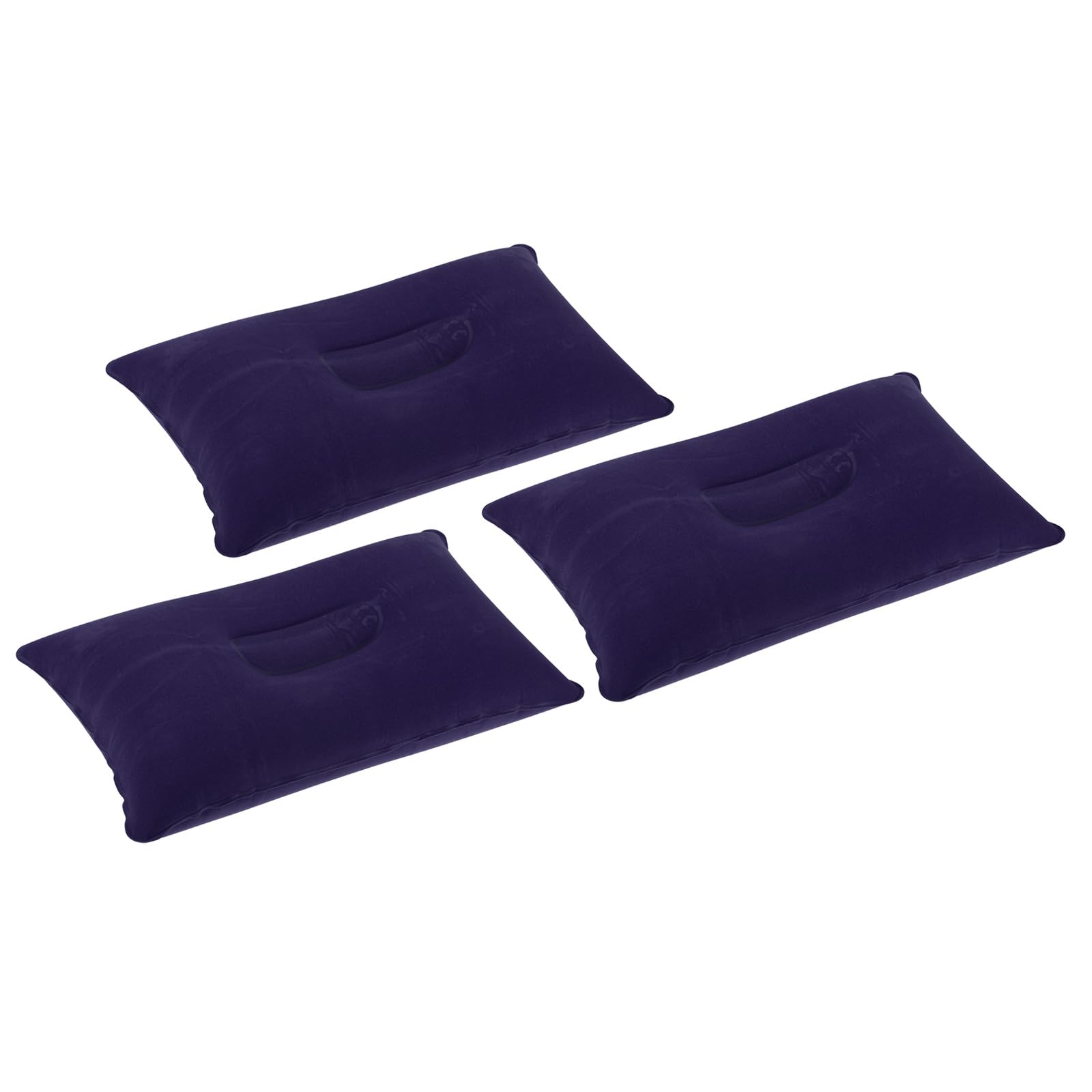 M METERXITY 3 Pack Inflatable Pillow - Ultralight Inflatable Camping Travel Pillow, Neck Lumbar Support, Apply to Travel, Camping (15 x 9.5 Inch, Dark Purple)