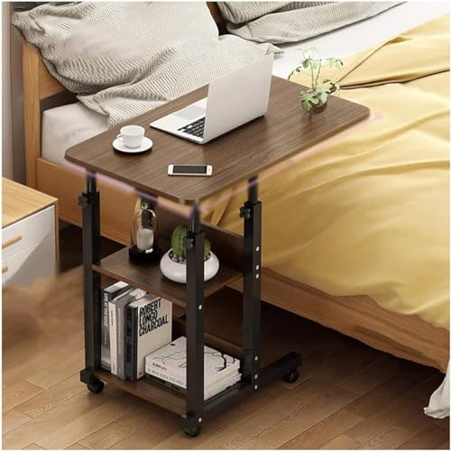 Genérico Escritorio móvil Ajustable para computadora sobre la Cama - Estación de Trabajo portátil con Ruedas para Oficina en casa y Uso de computadora portátil - Mesa sobre la Cama Que Ahorra Espacio