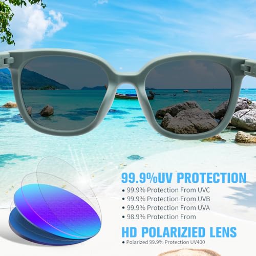 Pro Acme Square Cute Kids Polarized Sunglasses TPEE Rubber Flexible UV400 Fashion for Girls Boys2