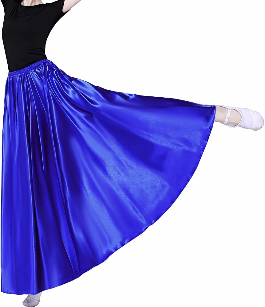 Women Long Tulle Retro Maxi Tea Ankle Length Shiny Skirt for Belly Dancing Dance Costume Cosplay Holiday Weekend Party - Image 2