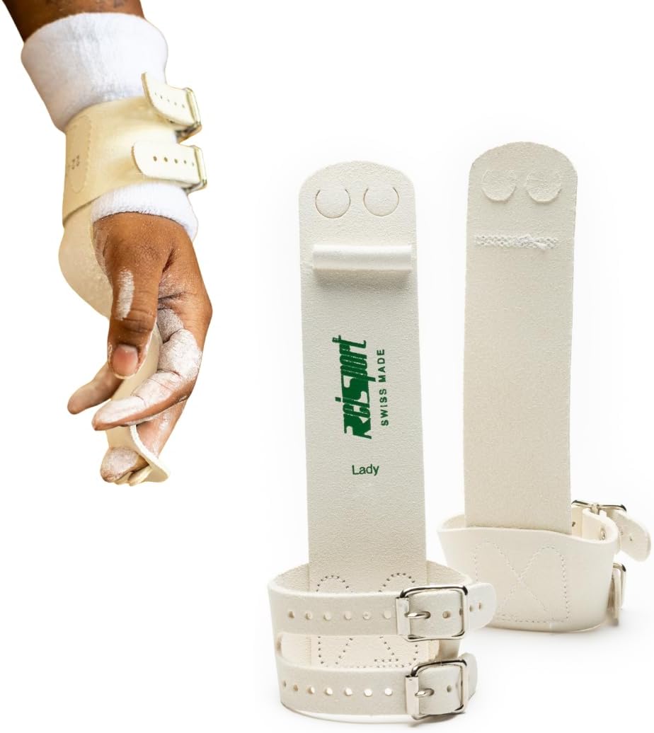 Reisport Uneven Bar Gymnastics Grips for Women - Premium Leather Hand Grips for Gymnastics Bars - Gymnastics Equipment & Accessories for Advanced Gymnasts