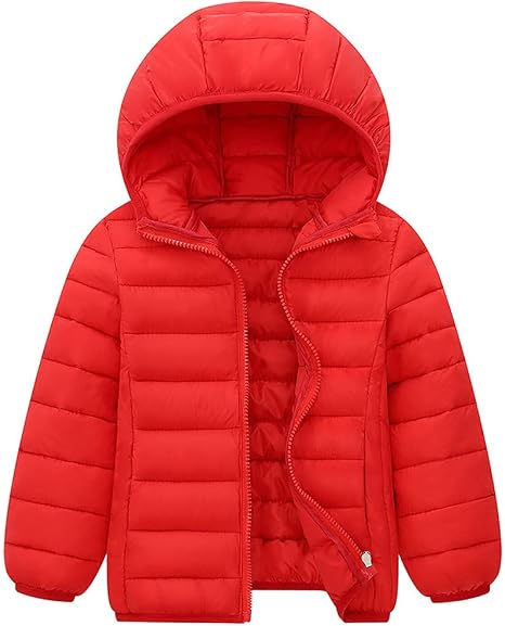 SXSHUN Doudoune Enfant Légère à Capuche - Veste Duvet Garçon Fille Chaud Et Confortable