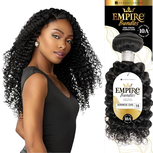 Sensationnel Empire Bundles-Burmese Curl,1 pack 12 inch, NATURAL/BLACK