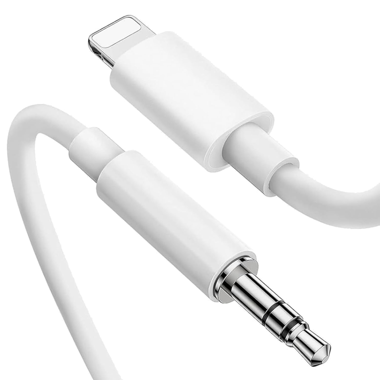 1 Pcs Apple 3.5mm Aux Connection Cable, Apple MFi Certified Aux Cord, Lightning to AuxCable for Car Home Stereo/Speaker/Headphone Compatible with iPhone 14 13 12 11 XS XR X 8 7 (White)