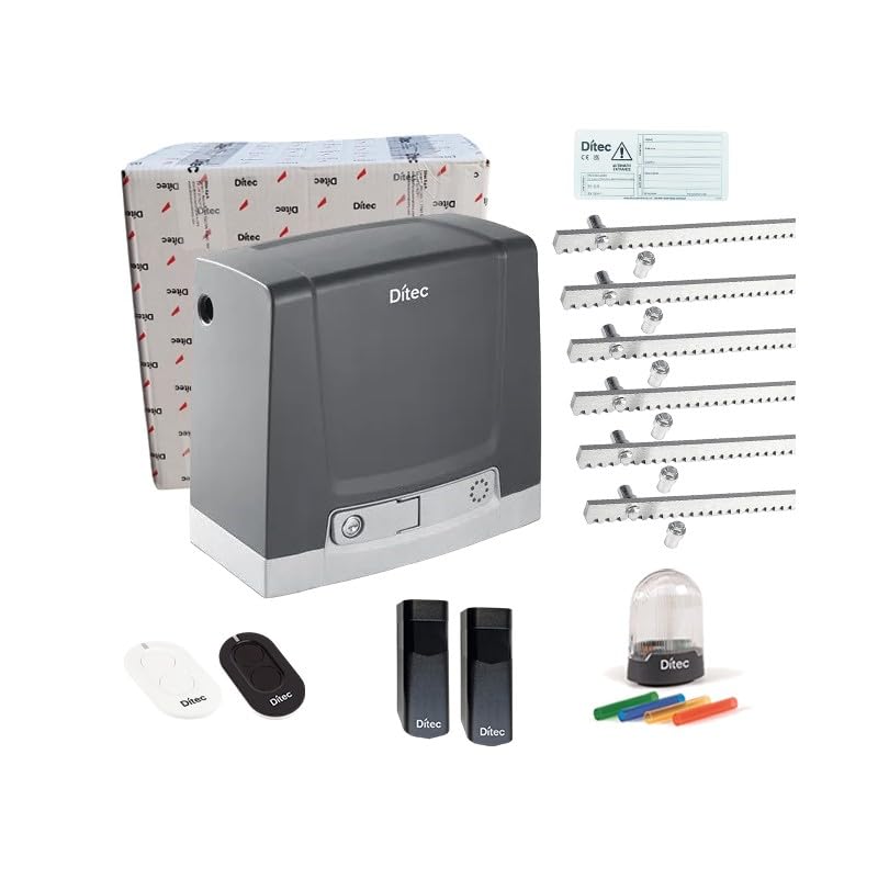 DITEC DITNEOS800GL Kit 24 V avec opérateur NEOS 800 G pour portail coulissant jusqu'à 800 kg 6 m crémaillère