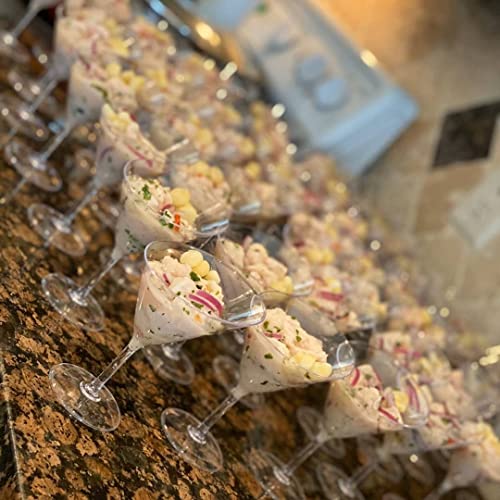 Sweet Flavor Disposable & Recyclable Plastic Mini Martini Glass 3 Oz. Pack Of 10 Pieces, Perfect To Serve Drinks & Dessert For All Occasion (Pack Of 10) #TOP4