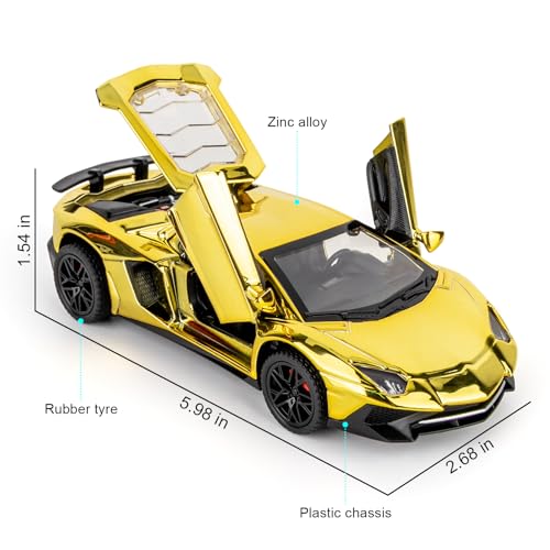 Vehículo de juguete Lamborghini LP750 a escala 1:32 con puertas abatibles miniatura 2