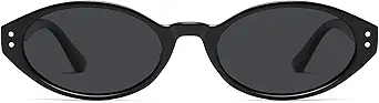 Retro Oval Polarized Sunglasses for Women Chic Cat Eye Trendy 90s Shades UV400 Protection AP3743
