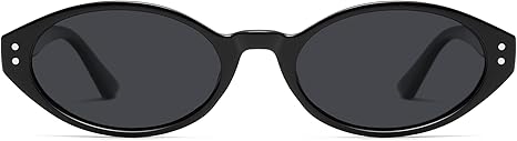 Retro Oval Polarized Sunglasses for Women Chic Cat Eye Trendy 90s Shades UV400 Protection AP3743