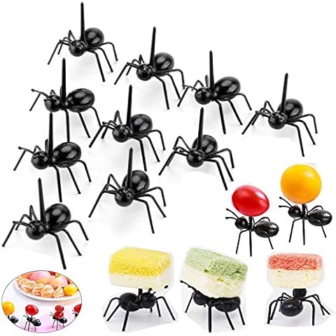 Ant Toothpicks Fruit Dessert Fork (24Pcs) – OOTSR Reusable Ant Food Pick Animal Appetizer Forks for Snack Cake Dessert with Storage Box for Kitchen Baby Shower Wedding Birthday Party Cover
