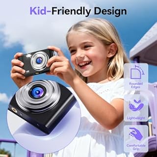 Macchina Fotografica Digitale 4K 48MP: Compatta con 16X Zoom - Fotocamera Vlog 1080P con Scheda 32GB Bambini e Bambine & Studenti & Principianti - Nero Camera