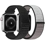WolliLe Nylon Sport Loop Band Compatible with Apple Watch Band 38mm 40mm 41mm 42mm 44mm 45mm 46mm 49mm Women Men, Soft Breathable Strap for iWatch Series...