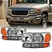 For GMC Sierra 1500 2500 3500 Yukon XL OE Replacement Headlights Driver/Passenger Head Lamps