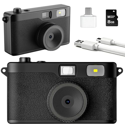 Screen Free Digital Camera, Reusable 12MP Vintage Digital Camera with Unlimited DIY Filters, OTG...
