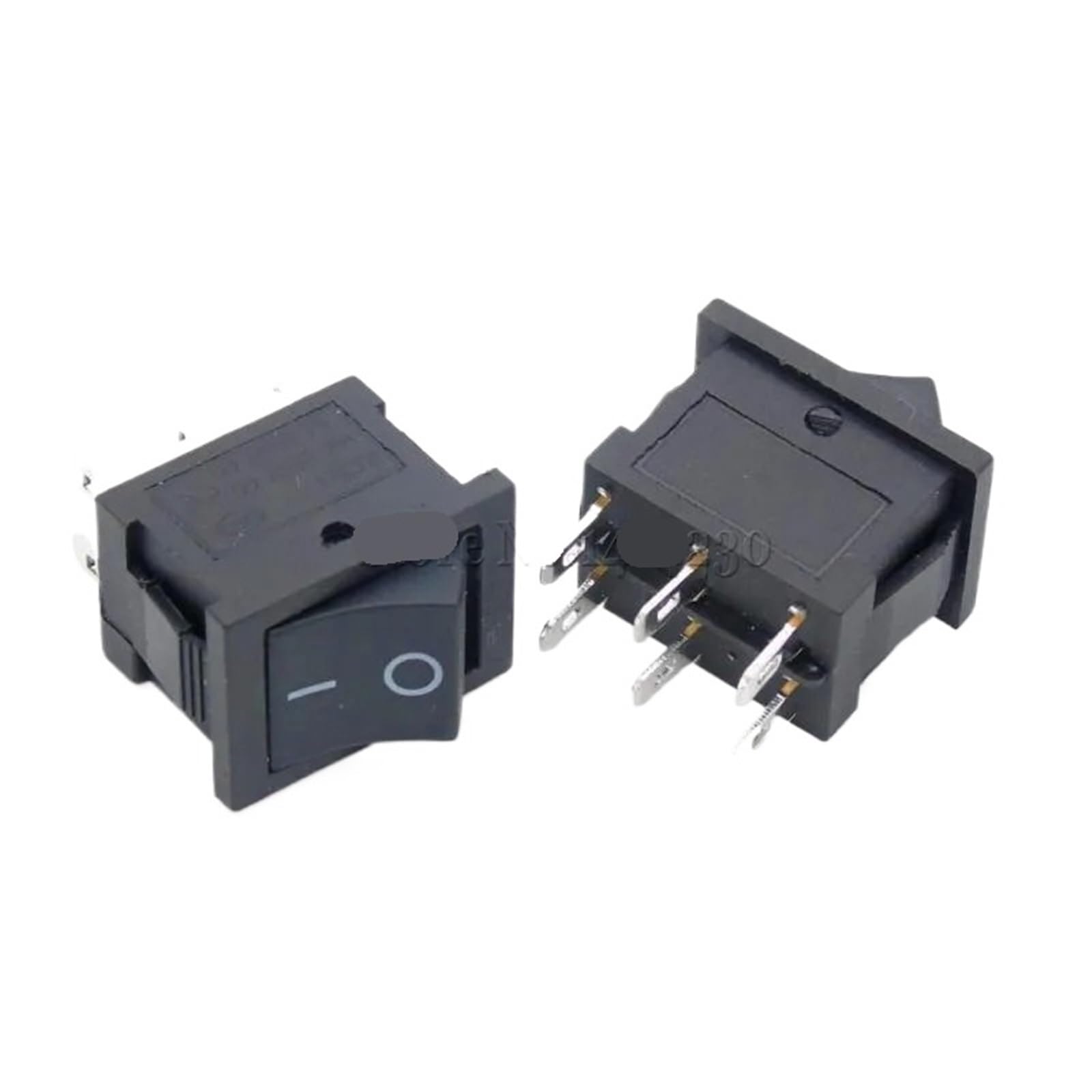 10 interruptores pulsadores de 15 mm x 21 mm, 6 Pines, 6 A, 250 V, 10 A, 125 V, Interruptor basculante de Encendido/Apagado de 15 x 21 mm.
