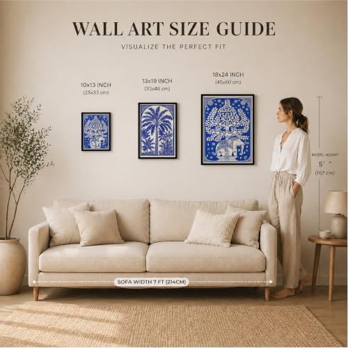 Image of Suneree Traditional Indian Wall Art - Set of 2 (ART 22, 13x19 INCHES)