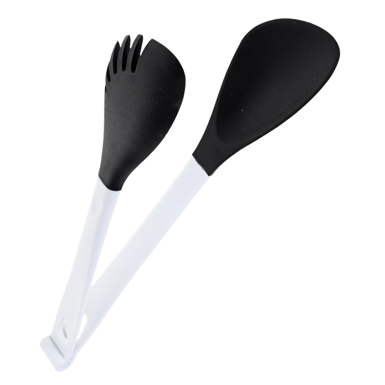 Buxuaaaa Silicone Food Tongs for Cooking Baking and Grilling Kitchen Gadget with Ergonomic Handle Simple Elastomer Tongs
