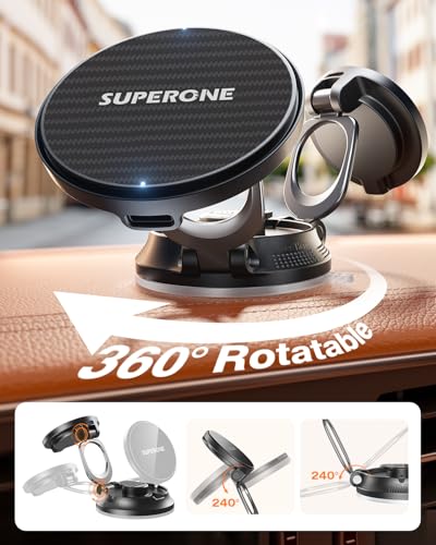 SUPERONE 15W MagSafe Magnetic Wireless Car Mount Charger for iPhone 12-17 - image 7
