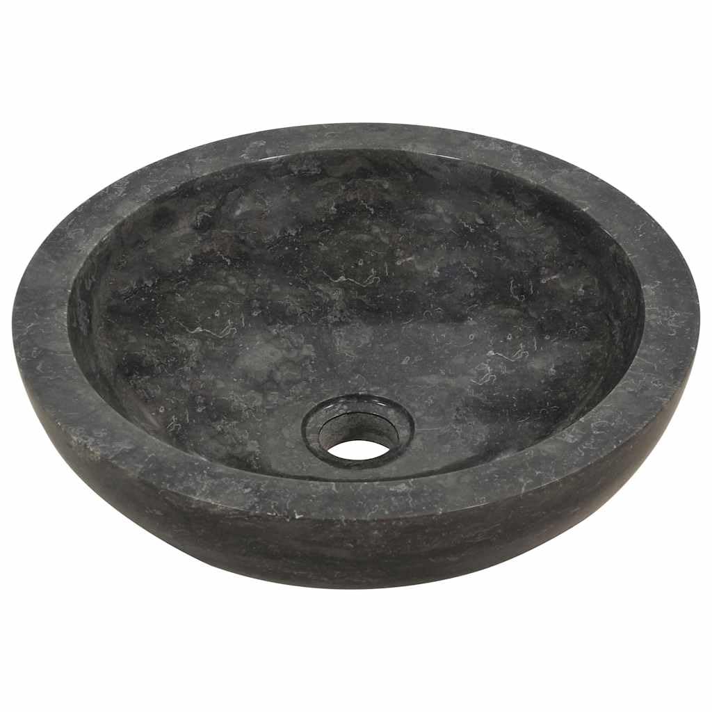 Lavabo in marmo nero, 40 x 12 cm, lavabo da appoggio per ospiti, WC per bagno, ristrutturazione, ristrutturazione
