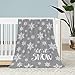 Neatee Living Christmas Kids Throw Blanket Small Grey Christmas Snowflake Blanket Xmas Winter Holiday Blanket for Child Baby Bed Soft Lightweight Fuzzy Plush Fleece Blankets and Throws 40x50