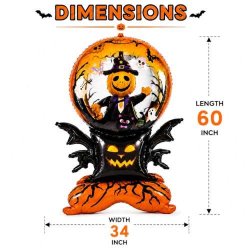 Image of AMFIN Halloween Witch Crystal Ball Foil Balloon Decoration