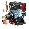 New Super 12S Fuel Pump. Fuel Pressure: 5-9 PSI; Flow Rates: 35 GPH 5/16 inch inlet and outlet; 5/16" I.D. Hose; Must be Mounted Within 12 Inch Height of Fuel Tank 12V Electric Fuel Pump Universal Fits for Most 4,6 & 8 Cylinder Carburetor Application...