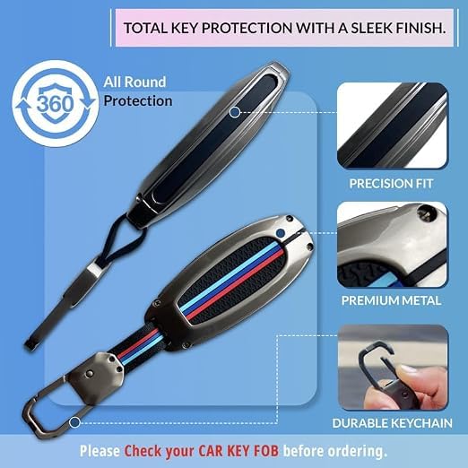 Image of NEODRIFT 'KeyShield' Car Key Cover for Maruti Suzuki Grand Vitara | Brezza (Shape 2, 03 Buttons) (Durable, Stylish, & 360 Protection)