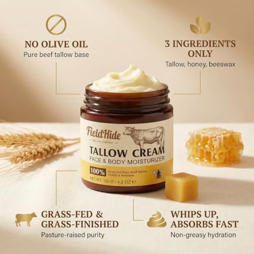 Fieldhide Tallow for Skin, FieldHide Beef Tallow moisturizing Balm, 4.2 OZ - 1