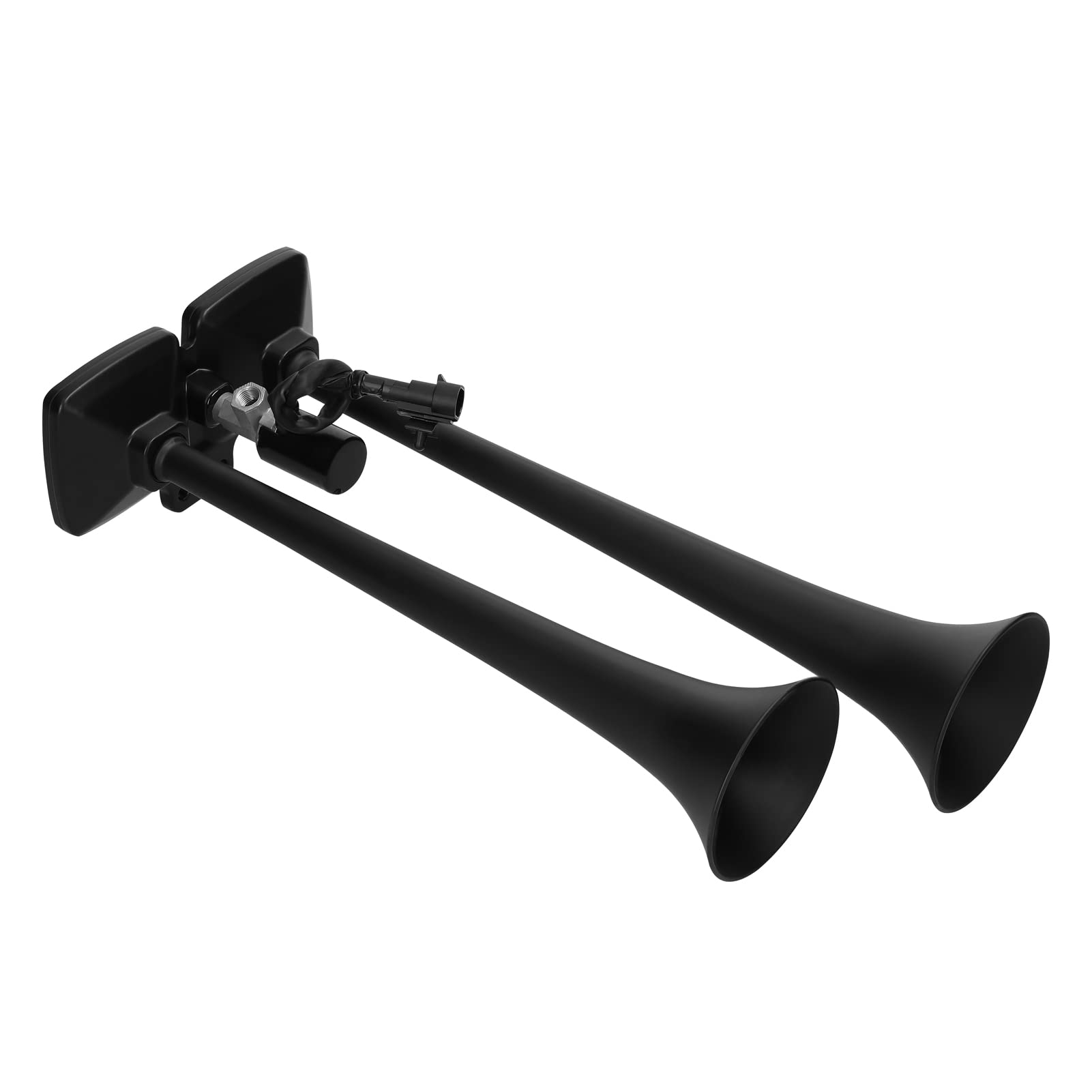 Wakects 150dB Elektrohorn Doppeltröte Luftfanfare Lauter Sound 12-24V mit Magnetventil für Auto LKW Wohnmobil Marine Boot Motorrad