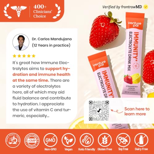 Image of Venture Pal Sugar Free Hydration Packets+Immune-Liquid Daily IV Drink Mix