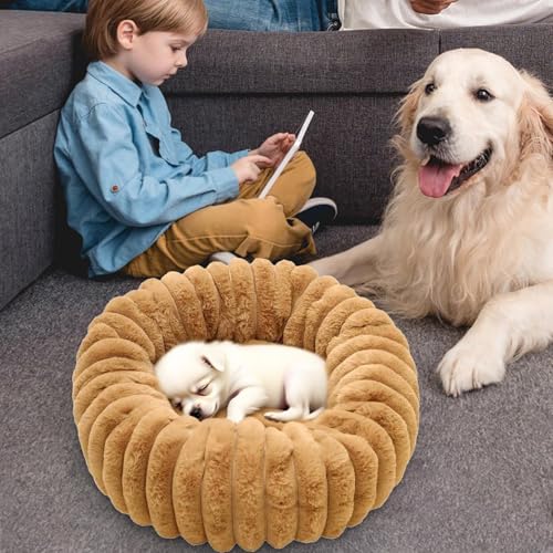 Canapé chaud lavable pour chats rond et isolant pour chambre et sol