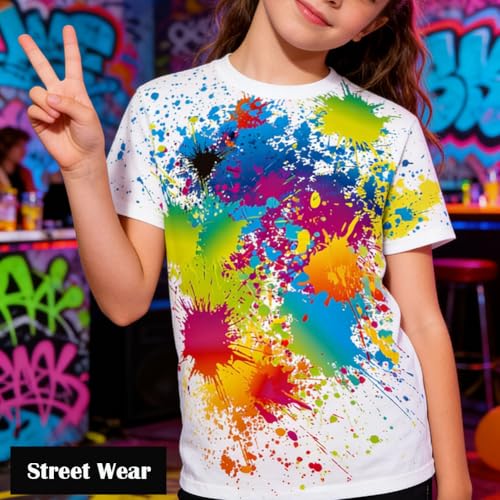 Image of LAIDIPAS Boys Girls 3D Graphic T-Shirt Short Sleeve Tops Tees 6-16 Years
