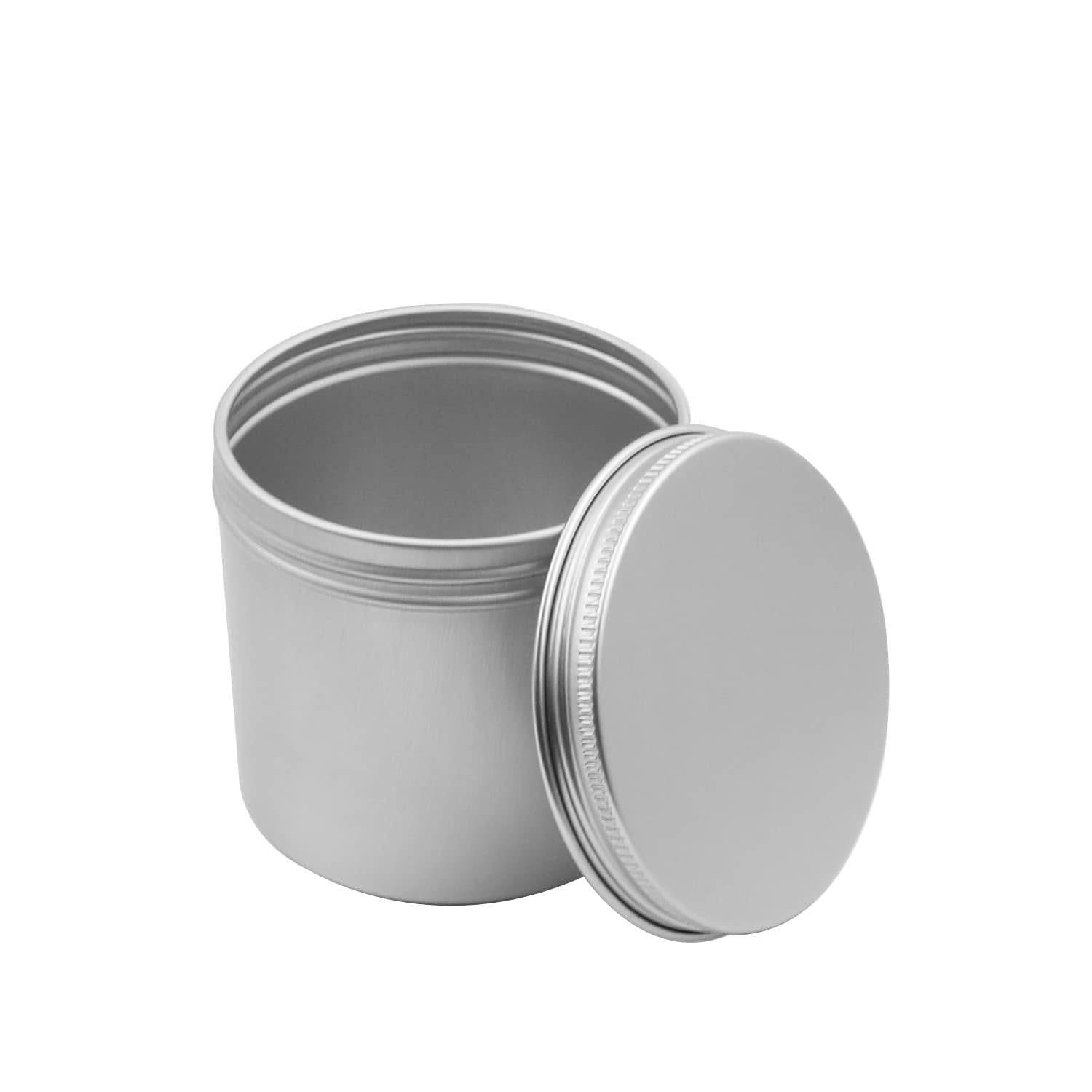 Recogwood 250ml Aluminium Tin Jars, Round Metal Tins Empty Storage Containers - Image 4
