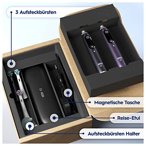 Oral-B iO Series 8 Plus Edition Elektrische Zahnbürste/Electric Toothbrush & iO Sanfte Reinigung Aufsteckbürsten für elektrische Zahnbürste, 2 Stück – Bild 5