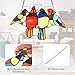 Tangkula Tiffany Glass Window Panel, 14.5 Inches Tiffany Style Stained Glass, 4 Birds Window Panel Hangings with Chain