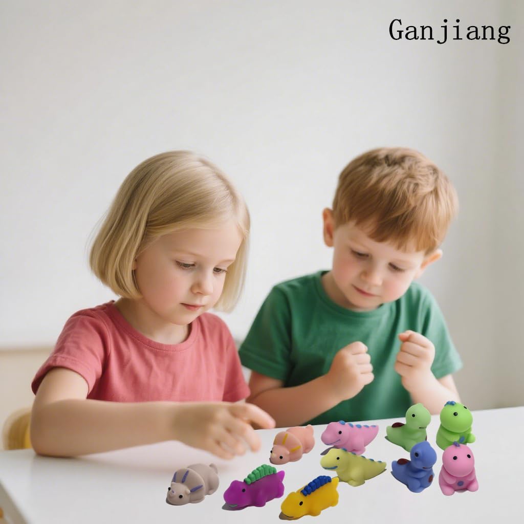 10pack Dinosaur Mochi Squishy Toys Kids Party Favors Stress Relief Toys - Image 2