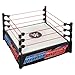 Mattel WWE Superstar Ring with Labels - Main Event & RAW, Spring-Loaded Ring Mat & Pro Tension Elastic Rope