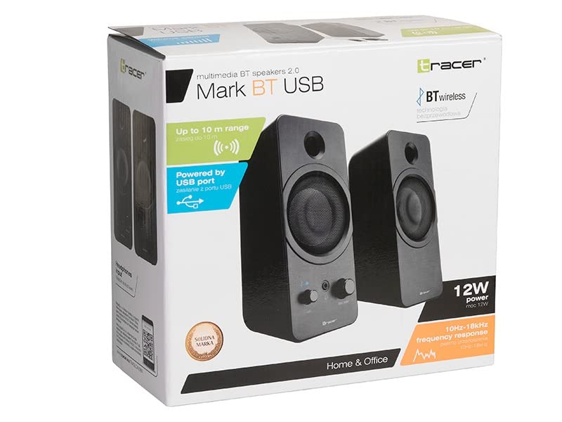 Tracer Mark USB Bluetooth 2.0 Stereo Bluetooth Speaker 12 W, black - Image 4
