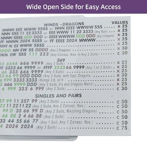 Fundas Protectores para Cartas Mahjong 6.12 x 4.75 4 Paquetes miniatura 7