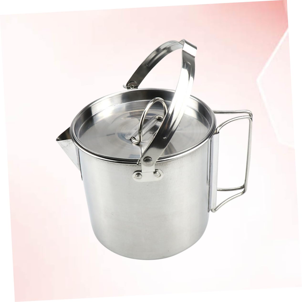 Hervidor de Agua Plegable Inoxidable para Camping y Picnic Tetera Colgante Resistente para Exteriores Utensilio de Cocina Portátil para y Senderismo