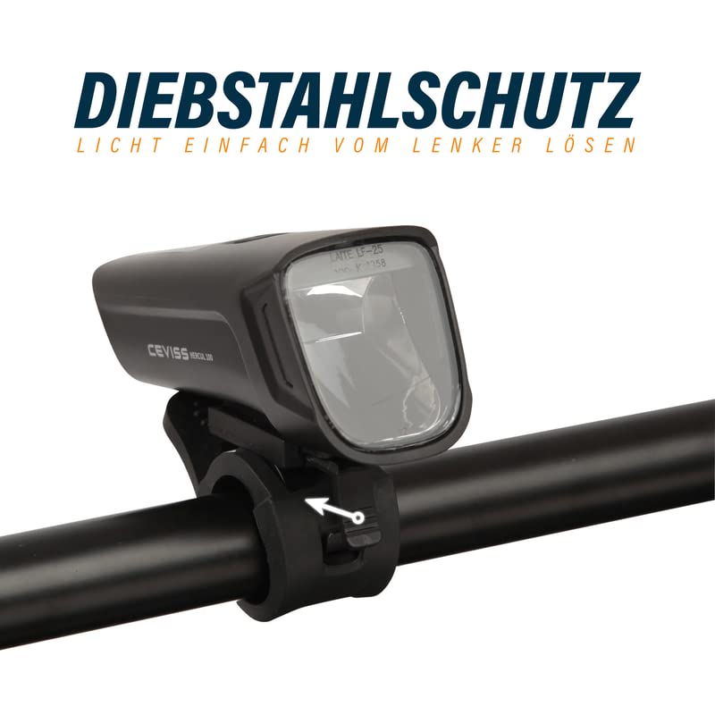 LED Premium Fahrradlicht - Set Akku - 100/75/50 LUX - Fahrradlampe USB wiederaufladbares Front- / Rücklicht, IPX5 Wasserdicht StVZO zugelassen Schwarz