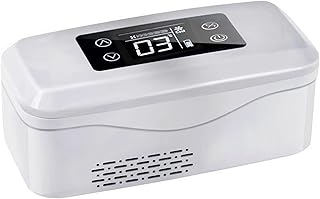YUNZHIDUAN Lodówka samochodowa, przenośna chłodziarka izolacyjna, regenerowana lodówka do leków, lodówka podróżna USB ładowanie chłodziarka przestrzeń chłodnicza, bateria 8000 mAh, 2-25°