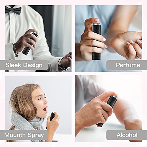 Toureal 8ml Vaporisateur Vide de Sac Rechargeable, Atomiseur Parfum, Recharge Spray Flacon de Parfum, Pulverisateur Voyage (Noir Brillant) - Image 4