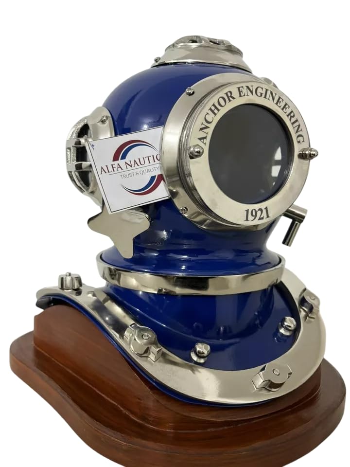 Casco de buceo antiguo de 12 pulgadas en latón para decoración de salones