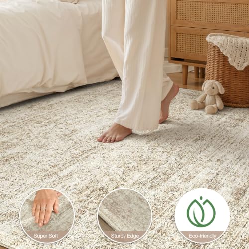 Image of cotiled 5x7 Area Rugs Abstract Distressed Washable Large Living Room Rug