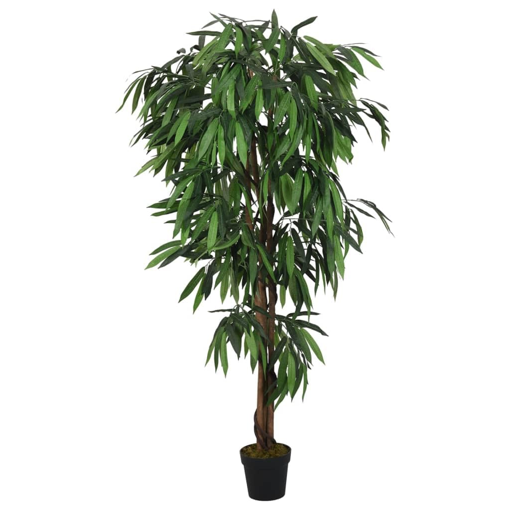 Genérico Árbol de Mango Artificial con 450 Hojas Verde 120 cm,Casa y jardín,Decoración,Flora Artificial,359031