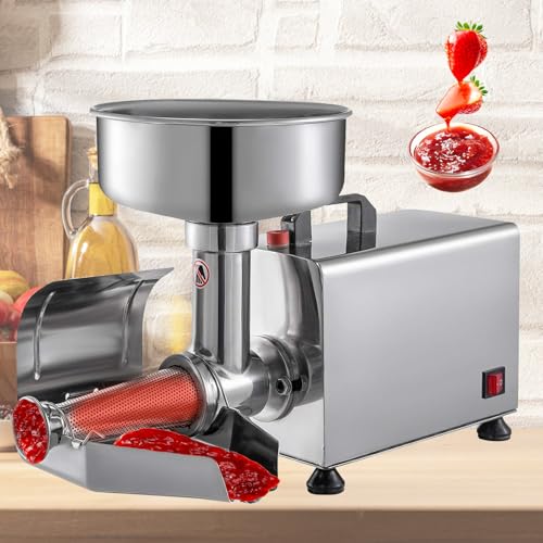 Cplsntaeam Colador de Tomates eléctrico con tolva de alimentación Extragrande de 225mm, Potente Motor de 450 W, exprimidor de Frutas de 80-170 kg/h para Salsa de Tomate, Fresa y arándanos