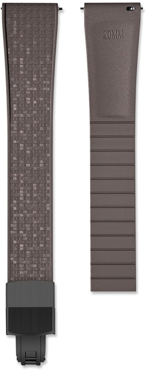 Quick Release Fluororubber Watch Strap for Longines Master Collection Conquest Spirit Stainless Steel Folding Clasp
